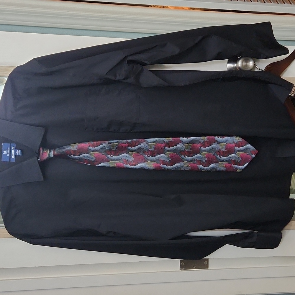 J. Garcia Red and Gray Patterned Tie